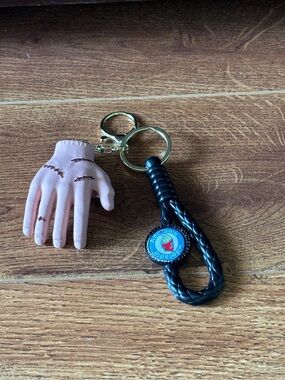Adoradle family Thing,Keychain with Black Braided Loop